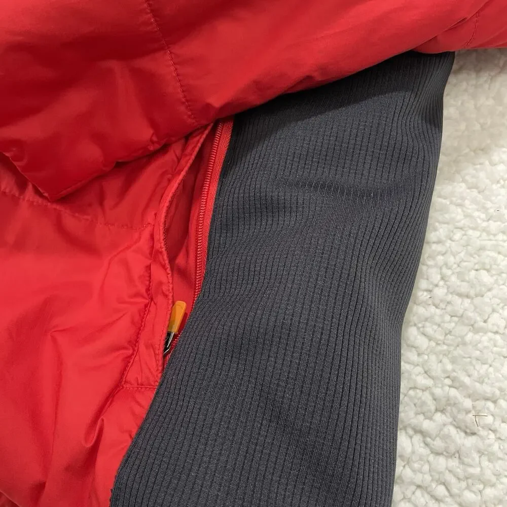 Vintage Nike Jacket & Vest 2-Pc Set Women Size M Red‎ Black Coat Puffer Silver